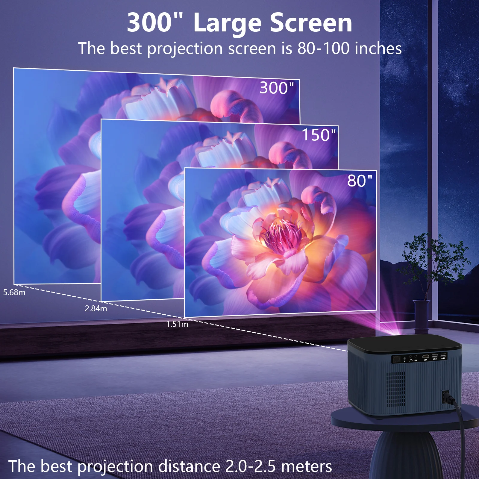 H9 Bluetooth Projector for Home or Outdoor Cinema & Gaming - Image 3